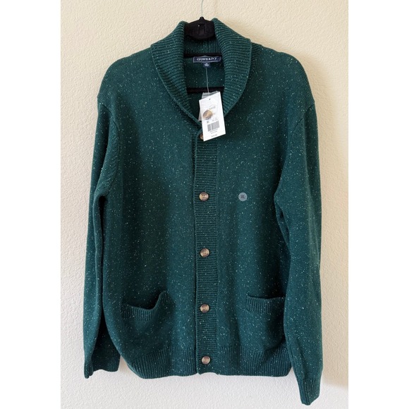 crown & ivy Other - Crown & Ivy Mens Donegal Shawl Cardigan Green Speckled Button Sweater XL NWT